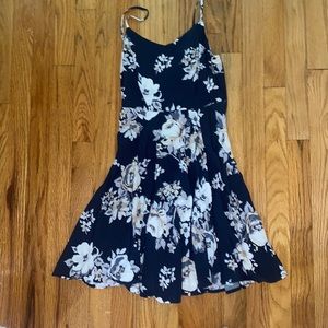 Navy floral dress